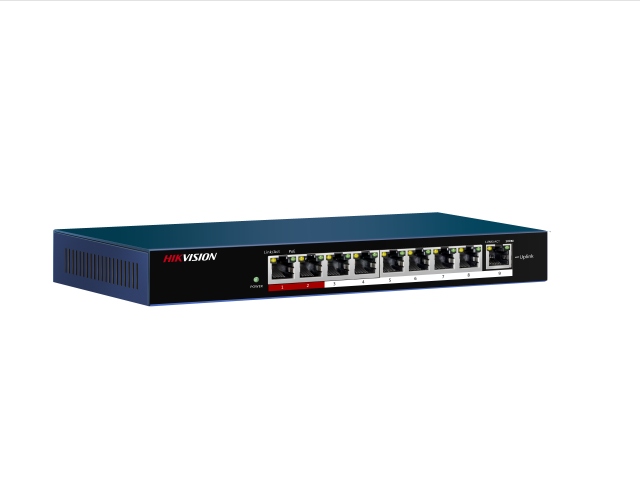 Коммутатор DS-3E0109P-E/M 8Pое Uplink 1×RJ45 100Мбит/с