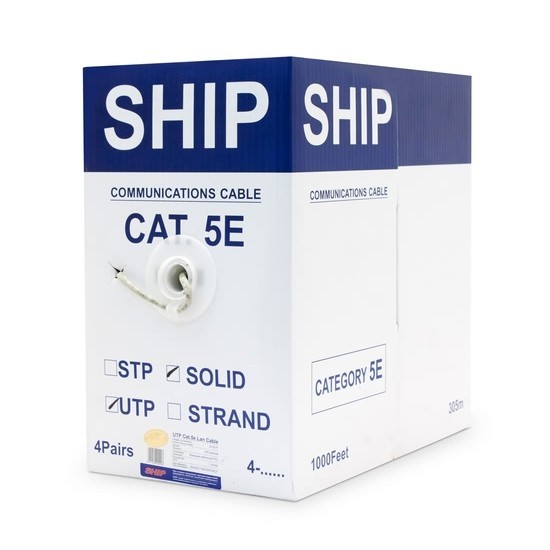 Кабель сетевой, SHIP, D135-P, Cat.5e, UTP, 4x2x1/0.51мм, PVC, 305 м/б