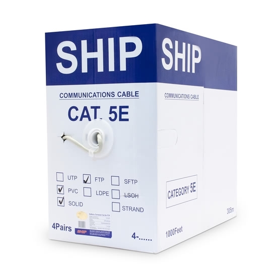 Кабель сетевой, SHIP, D145-P, Cat.5e, FTP, 4x2x1/0.51мм, PVC, 305 м/б (Экранированный)