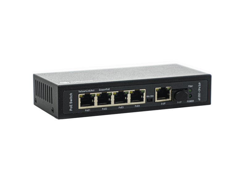 Коммутатор Optimus U1E-4F/1G/1S 4PoE, 1SFP, 1Uplink